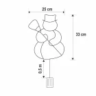 HOME KID507BWW hóember ablakdísz, 35 db melegfehér LED, időzítő, elemes, beltéri kivitel