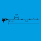 Home KII 100B/WW LED-es gömb fényfüzér, 8 m / 100 db melegfehér LED, állófényű, zöld vezeték, hálózati adapter, beltéri kivitel