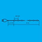 Home KIL 40C/M LED-es fényfüzér, 4 m / 40 db színes dekorált LED, állófényű, zöld vezeték, hálózati adapter, beltéri kivitel