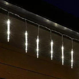   HOME KJL288 jégcsap fényfüzér, 3,5m hosszú, 288db hidegfehér SMD LED, 8db jégcsap/36db LED, hálózati adapter, kül- és beltéri kivitel