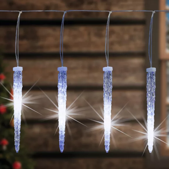 Home KJL 240 LED-es jégcsap fényfüzér, 5,32x0,24 m / 240 db hidegfehér LED, 15 db jégcsap, átlátszó vezeték, fényjáték, hálózati adapter, kül- és beltéri kivitel Home KJL 240 LED-es jégcsap fényfüzér, 5,32x0,24 m / 240 db hidegfehér LED, 15 db jégcsap, átlátszó vezeték, fényjáték, hálózati adapter, kül- és beltéri kivitel