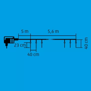   Home KJL 240 LED-es jégcsap fényfüzér, 5,32x0,24 m / 240 db hidegfehér LED, 15 db jégcsap, átlátszó vezeték, fényjáték, hálózati adapter, kül- és beltéri kivitel