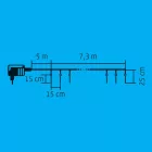 Home KJL 50C LED-es jégcsap fényfüzér, 7,3x0,25 m / 50 db hidegfehér LED, 50 db jégcsap, fehér vezeték, állófényű, hálózati adapter, kül- és beltéri kivitel
