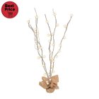 Home KLB 120/SL világító ágak, 40 db LED, 120 cm ágak, ezüst színű, ismétlődő időzítés, beltéri