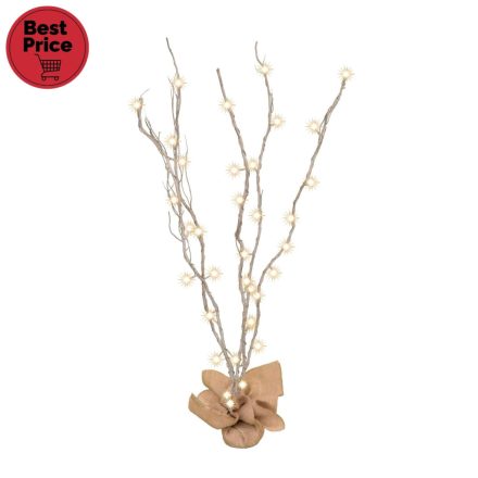 Home KLB 120/SL világító ágak, 40 db LED, 120 cm ágak, ezüst színű, ismétlődő időzítés, beltéri