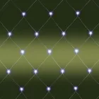 Home KLN 160C/WH LED-es háló, 2x1,5 m / 160 db hidegfehér LED, zöld vezeték, állófényű, hálózati adapter, kül- és beltéri kivitel