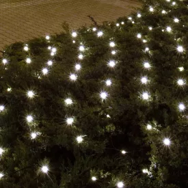   Home KLN 240C/WH LED-es háló, 3x3 m / 240 db hidegfehér LED, zöld vezeték, állófényű, hálózati adapter, kül- és beltéri kivitel