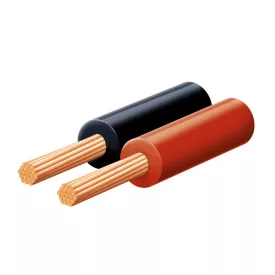   SAL KLS 0,15 hangszóróvezeték, piros-fekete, 2 x 0,15 mm2, 0,15 mm elemi szál, 100 m/ tekercs