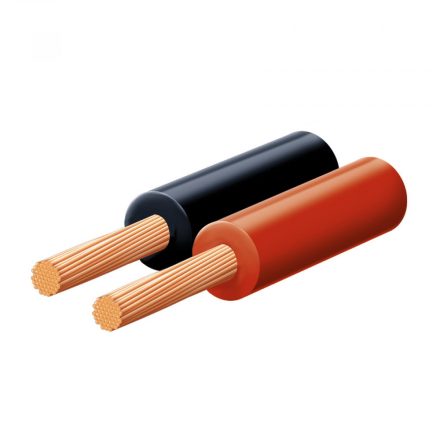 SAL KLS 0,35 hangszóróvezeték, piros-fekete, 2 x 0,35 mm2, 0,15 mm elemi szál, 100 m/ tekercs