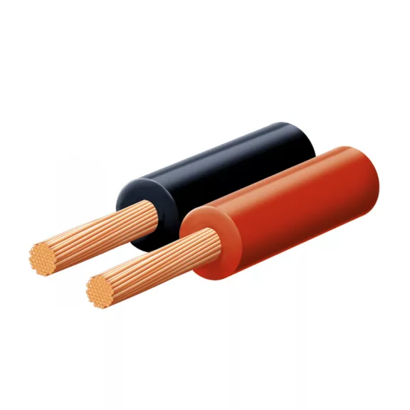 SAL KLS 0,5 hangszóróvezeték, piros-fekete, 2 x 0,5 mm2, 0,15 mm elemi szál, 100 m/ tekercs SAL KLS 0,5 hangszóróvezeték, piros-fekete, 2 x 0,5 mm2, 0,15 mm elemi szál, 100 m/ tekercs