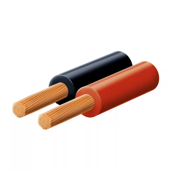 SAL KLS 0,75 hangszóróvezeték, piros-fekete, 2 x 0,75 mm2, 0,15 mm elemi szál, 100 m/ tekercs SAL KLS 0,75 hangszóróvezeték, piros-fekete, 2 x 0,75 mm2, 0,15 mm elemi szál, 100 m/ tekercs