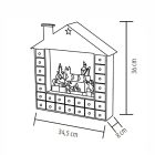 HOME KLW24 LED-es adventi naptár, 10 db melegfehér LED, fa és műanyag, elemes tápellátás, beltéri kivitel