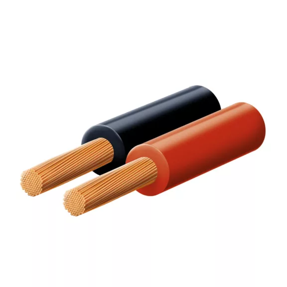 SAL KL 1 hangszóróvezeték, piros-fekete, 2 x 1 mm2, 0,1 mm elemi szál, 100 m/ tekercs SAL KL 1 hangszóróvezeték, piros-fekete, 2 x 1 mm2, 0,1 mm elemi szál, 100 m/ tekercs