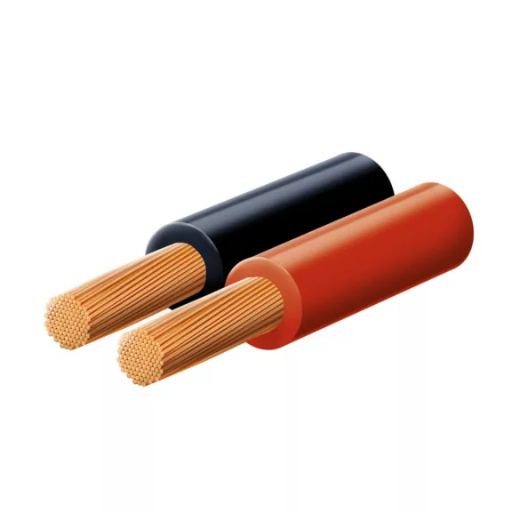 SAL KL 1,5 hangszóróvezeték, piros-fekete, 2 x 1,5 mm2, 0,1 mm elemi szál, 100 m/ tekercs SAL KL 1,5 hangszóróvezeték, piros-fekete, 2 x 1,5 mm2, 0,1 mm elemi szál, 100 m/ tekercs