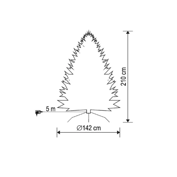 HOME KMF4LED210 műfenyő LED világítással, 210 cm, 380 db melegfehér LED, 8 programos, fém talp, beltéri kivitel HOME KMF4LED210 műfenyő LED világítással, 210 cm, 380 db melegfehér LED, 8 programos, fém talp, beltéri kivitel