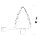 Home KMF90BLED elemes műfenyő LED-ekkel, 100db melegfehér LED, 90cm magas, 8 programos, 3D és 2D tűlevelek, elemes tápellátás, beltéri kivitel