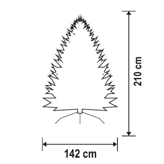 Home KMF 4/210 műfenyő, 210 cm magasság, 142 cm átmérő Home KMF 4/210 műfenyő, 210 cm magasság, 142 cm átmérő