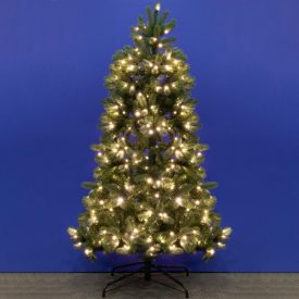   Home KMF 6/150 műfenyő beépített világítással, 250 db LED, 150 cm magasság, 94 cm átmérő, talpkapcsoló, 4 funkció