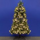 Home KMF 6/240 műfenyő beépített világítással, 650 db LED, 240 cm magasság, 134 cm átmérő, talpkapcsoló, 4 funkció