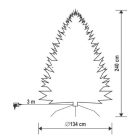 Home KMF 6/240 műfenyő beépített világítással, 650 db LED, 240 cm magasság, 134 cm átmérő, talpkapcsoló, 4 funkció