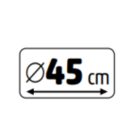 HOME KMK45LED LED-es műkoszorú, 45 cm, 35 db melegfehér LED, 8 programos, időzítés, 2D tűlevél, elemes tápellátás, beltéri kivitel