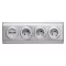 Home KNV 03/USB szerelhető konyhai hálózati elosztó USB aljzatokkal, 3 védőérintkezős és 2 USB aljzat, rozsdamentes acél, felszerelés sarokba is, max. 3680 W, 