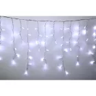 HOME KSFW200WH sorolható fényfüggöny, 4 méter, 200db hidegfehér LED, fehér vezeték, kül- és beltéri kivitel