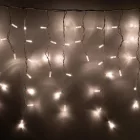 HOME KSFW200WW sorolható fényfüggöny, 4 méter, 200db melegfehér LED, fehér vezeték, kül- és beltéri kivitel