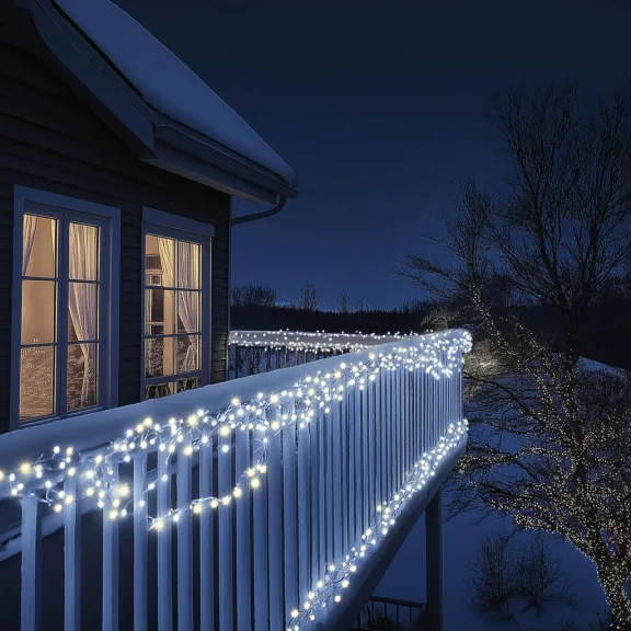 HOME KSIW100WH sorolható fényfüzér, 10 méter , 100db hidegfehér LED, fehér vezeték, kül- és beltéri kivitel HOME KSIW100WH sorolható fényfüzér, 10 méter , 100db hidegfehér LED, fehér vezeték, kül- és beltéri kivitel