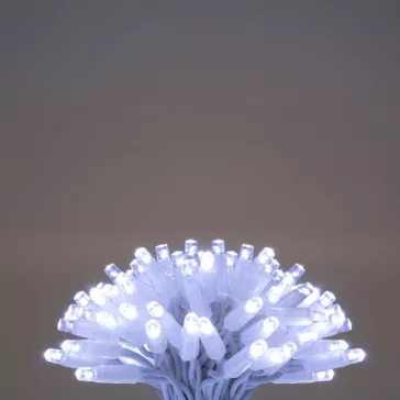   HOME KSIW200WH sorolható fényfüzér, 20 méter , 200db hidegfehér LED, fehér vezeték, kül- és beltéri kivitel
