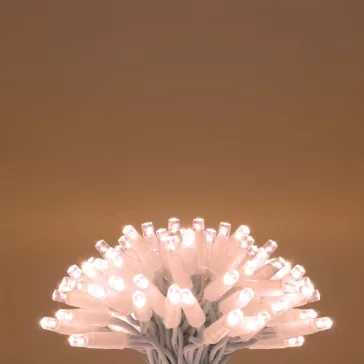   HOME KSIW200WW sorolható fényfüzér, 20 méter , 200db melegfehér LED, fehér vezeték, kül- és beltéri kivitel
