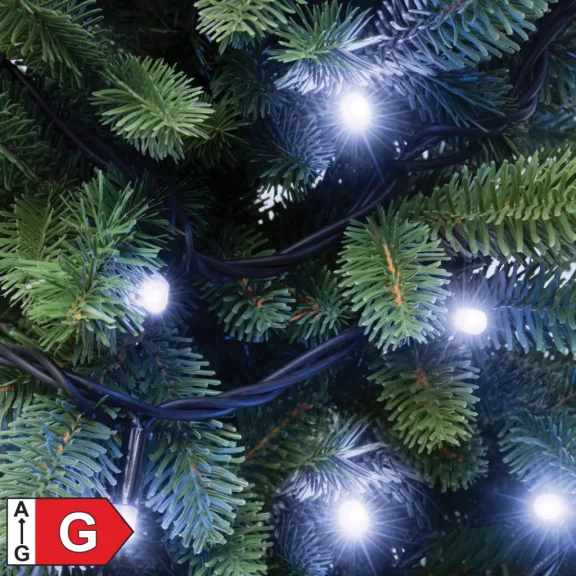 Home KSI 100/WH LED-es fényfüzér, 10 m / 100 db hidegfehér LED, állófényű, fekete vezeték, kül- és beltéri kivitel Home KSI 100/WH LED-es fényfüzér, 10 m / 100 db hidegfehér LED, állófényű, fekete vezeték, kül- és beltéri kivitel