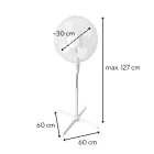 Breeze álló ventilátor 45 W 43 cm Magasságállítás 127 cm-ig