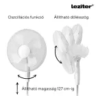 Breeze álló ventilátor 45 W 43 cm Magasságállítás 127 cm-ig