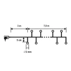 Home LC 768/WH LED-es cluster fényfüzér 7,5 m / 768 db hidegfehér LED, fekete vezeték, 8 fényprogram, távirányító, hálózati adapter, kül- és beltéri kivitel