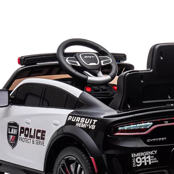 Elektromos Dodge rendőrautó fekete Elektromos Dodge rendőrautó fekete