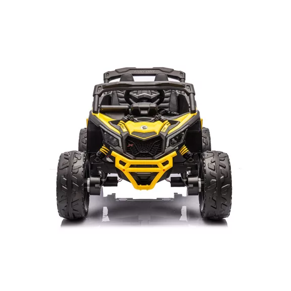 Elektromos gyerek buggy Can-Am Maverick 4x4 sárga 2 személyes Elektromos gyerek buggy Can-Am Maverick 4x4 sárga 2 személyes