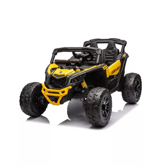 Elektromos gyerek buggy Can-Am Maverick 4x4 sárga 2 személyes Elektromos gyerek buggy Can-Am Maverick 4x4 sárga 2 személyes