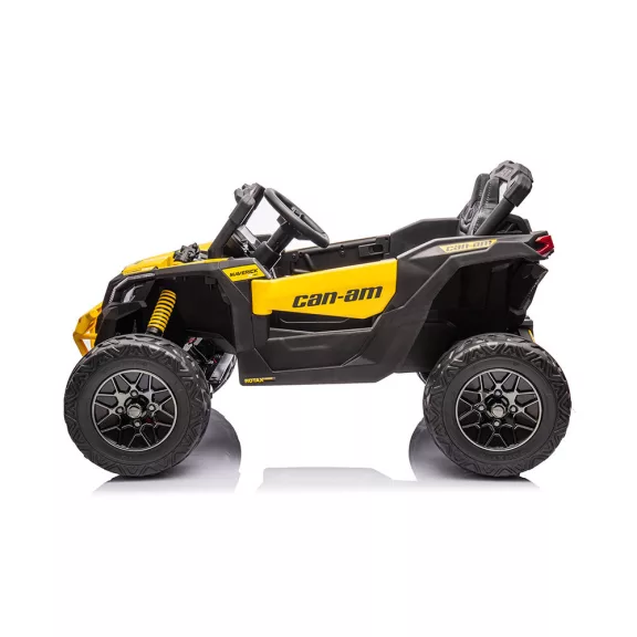 Elektromos gyerek buggy Can-Am Maverick 4x4 sárga 2 személyes Elektromos gyerek buggy Can-Am Maverick 4x4 sárga 2 személyes