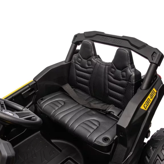 Elektromos gyerek buggy Can-Am Maverick 4x4 sárga 2 személyes Elektromos gyerek buggy Can-Am Maverick 4x4 sárga 2 személyes