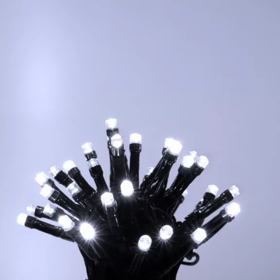 Home LED248WH LED fényfüzér, 240db hidegfehér LED, 23,9m hosszúságú, 8 program időzítővel, zöld vezeték, adapteres tápellátás, kül- és beltéri kivitel
