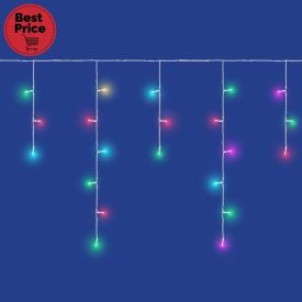   iSparkle LEDS108IV-1 LED-es fényfüggöny, 3 m / 108 db RGB LED, applikációval vezérelhető, smart, kül- és beltéri kivitel