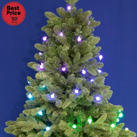 iSparkle LEDS120DV LED-es fényfüzér, 11,9 m / 120 db RGB LED, gömb, applikációval vezérelhető, smart, kül- és beltéri kivitel