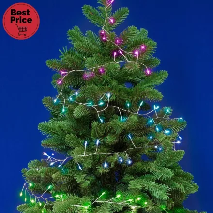iSparkle LEDS120V-C micro LED-es cluster fényfüzér, 3 m / 120 db RGB LED, applikációval vezérelhető, smart, kül- és beltéri kivitel