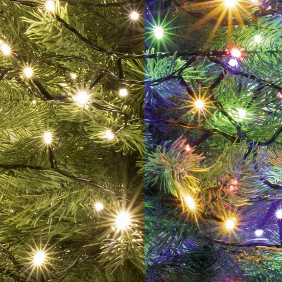 Home LED 105/WW/M LED-es DUAL COLOR fényfüzér, 7 m / 100 db melegfehér és színes LED, fekete vezeték, 5 fényprogram, hálózati adapter, kül- és beltéri kivitel Home LED 105/WW/M LED-es DUAL COLOR fényfüzér, 7 m / 100 db melegfehér és színes LED, fekete vezeték, 5 fényprogram, hálózati adapter, kül- és beltéri kivitel
