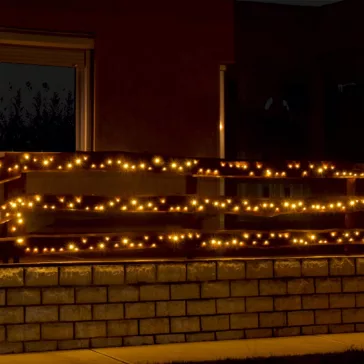   Home LED 208C/WW LED-es fényfüzér, 14 m / 200 db melegfehér LED, 8 fényprogram, zöld vezeték, hálózati adapter, kül- és beltéri kivitel