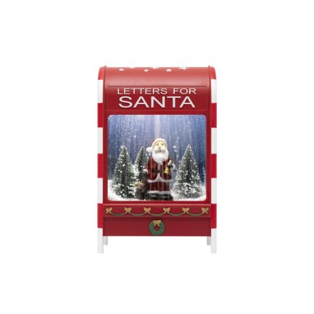 Home LFS400 zenélő, havazó postaláda, 4db hidegfehér SMD LED, műanyag, 8 karácsonyi dal, elemes tápellátás, beltéri kivitel