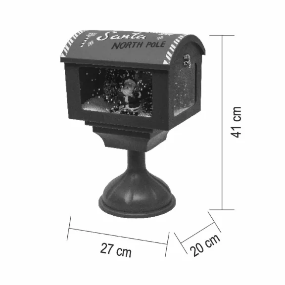 HOME LFS410 havazó postaláda, 8 dallam, 6db hidegfehér LED, elemes vagy adapteres tápellátás, beltéri kivitel HOME LFS410 havazó postaláda, 8 dallam, 6db hidegfehér LED, elemes vagy adapteres tápellátás, beltéri kivitel