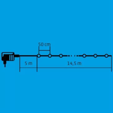   Home LPL 30/M fényfüzér, 30 db LED gömb, színes, IP44, kültéri, beltéri