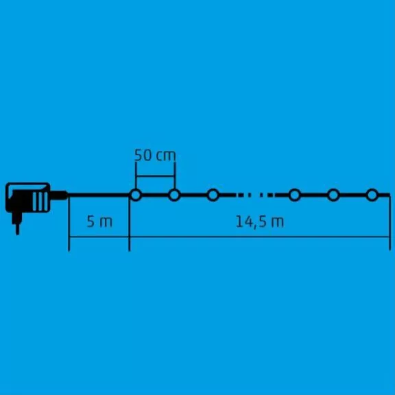 Home LPL 30/M fényfüzér, 30 db LED gömb, színes, IP44, kültéri, beltéri Home LPL 30/M fényfüzér, 30 db LED gömb, színes, IP44, kültéri, beltéri